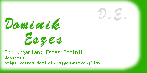dominik eszes business card